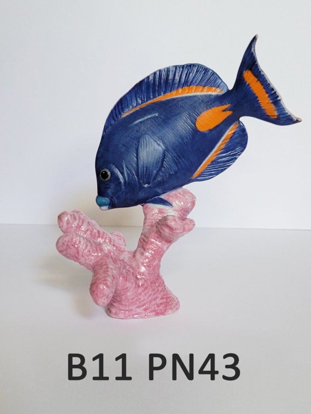 Blue & Orange Fish Figurine - Franklin Mint (PN43)